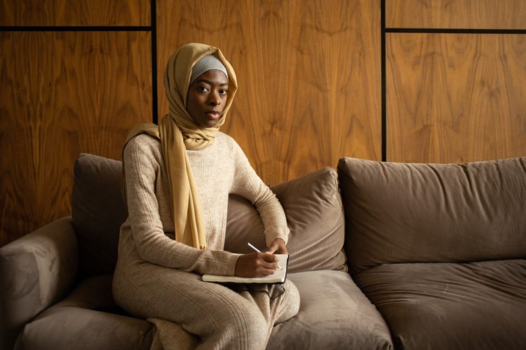 woman writing